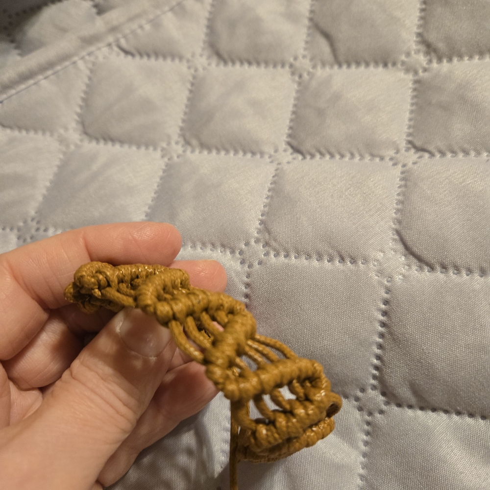 Handmade Mustard Yellow Macrame Bracelet
